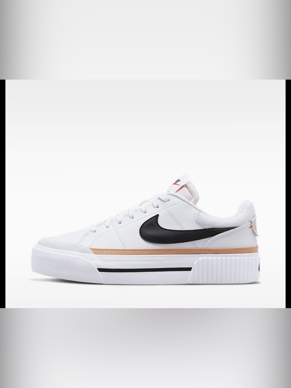 Nike Court Legacy White Low-Top Platform Sneakers 6.5